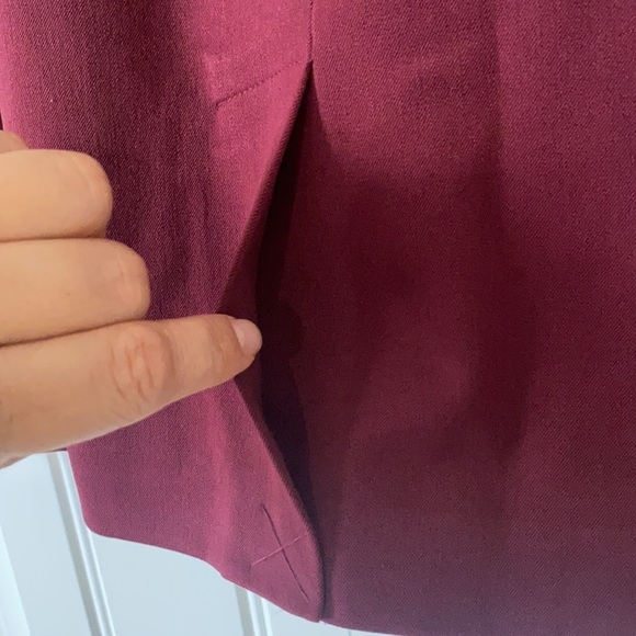 VTG NWT Appleseeds Petite/ Womens Petite Midi Skirt Maroon, Size 6P - Picture 6 of 16